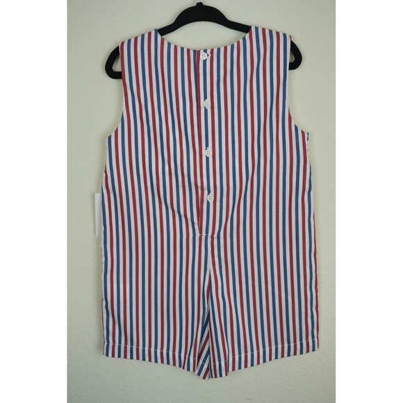 Edgehill Collection 2T Smocked American Flag One Piece Outfit Jon Jon Boys NWT - Picture 6 of 6
